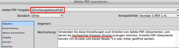 Druckasugabequalitaet